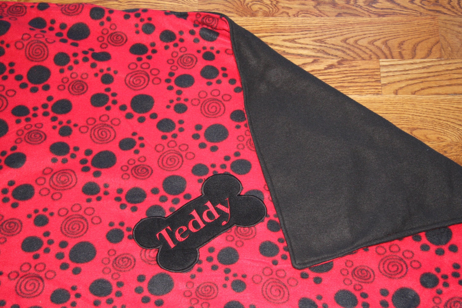 REVERSIBLE Personalized Pet Blanket Dog Blanket Fleece Blanket