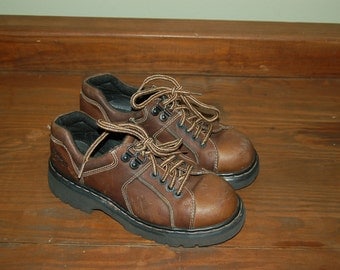 Women 8 US 6 UK Dr Martens Airwair Brown Leather Shoes Made in England