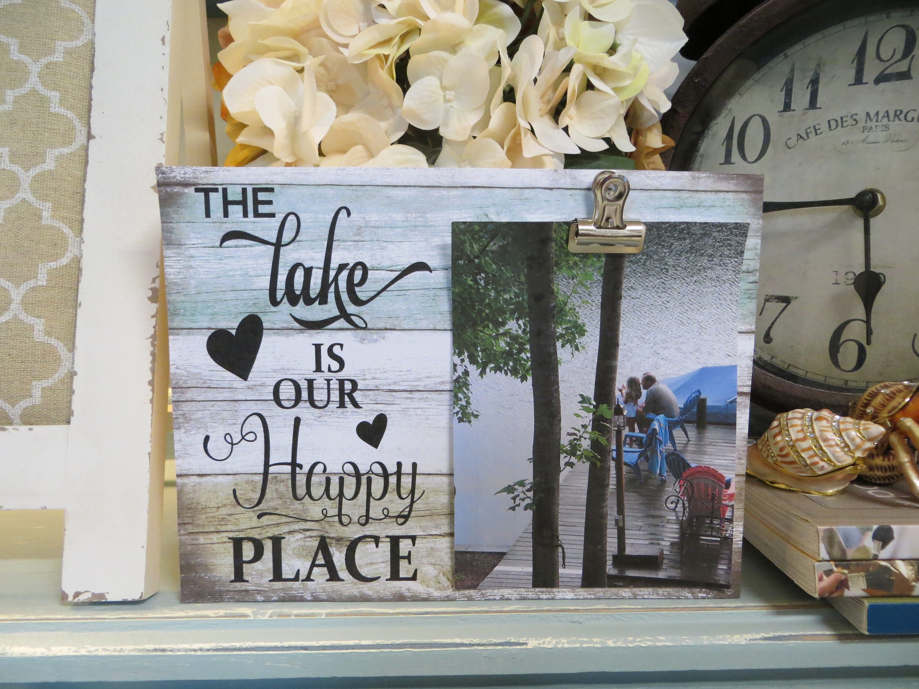 Wood Lake Frame The Lake is Our Happy Place