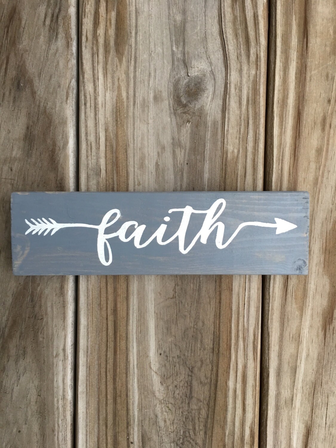 Faith arrow sign Wood Sign Hand Painted Wood Sign Mini