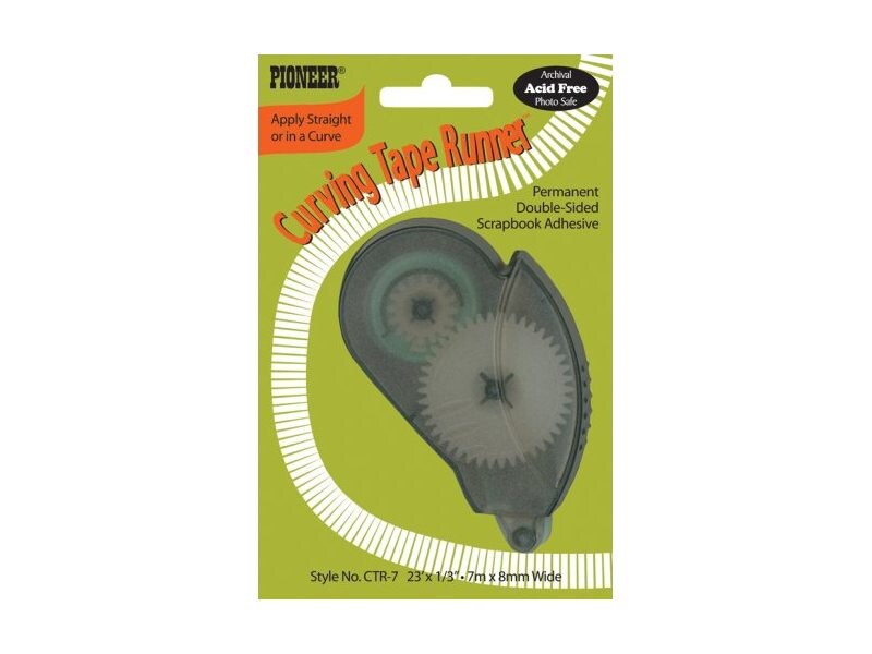 Curving Tape Runner Permanent Double Sided Scrapbook Adhesive, 1/3
