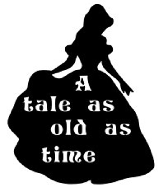 Download SVG, belle silhouette, a tale as old as time, disney ...