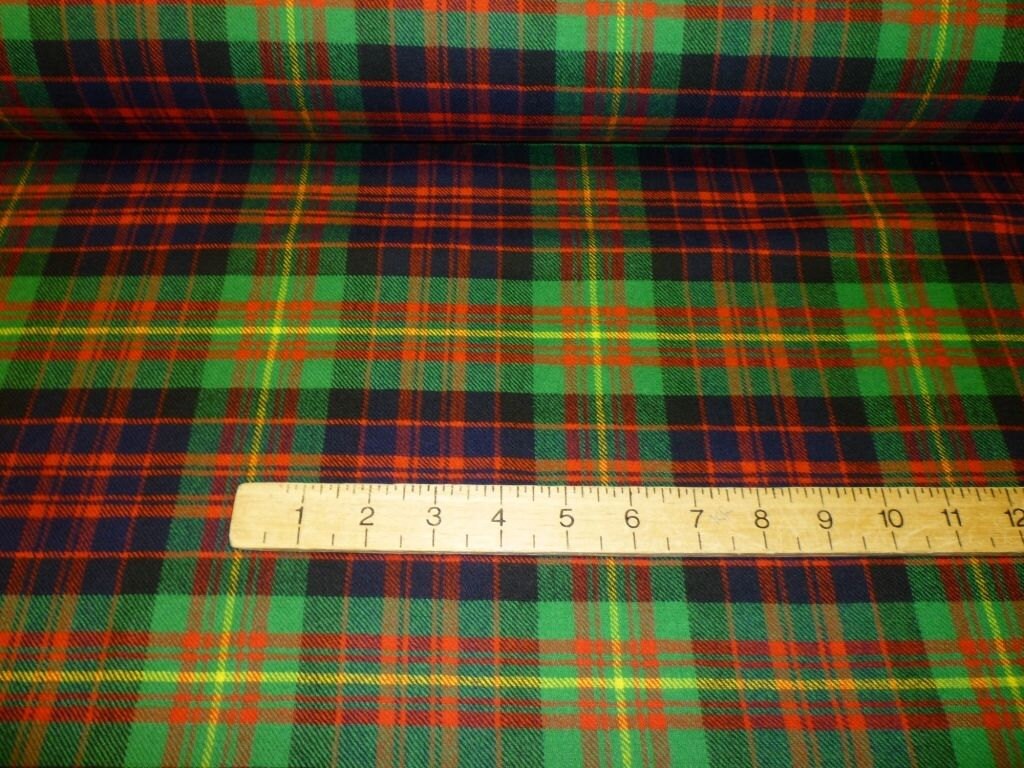 Carnegie Tartan Fabric Plaid 100 Pure New Wool By The Metre