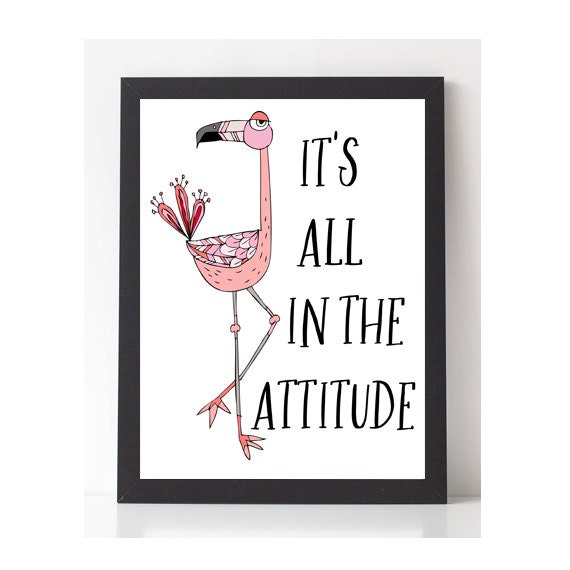 Flamingo Print Motivational Quotes Printable by GandCPrintableArt