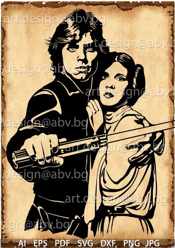 Download Vector STAR WARS Princess Leia and Luke ai eps pdf svg