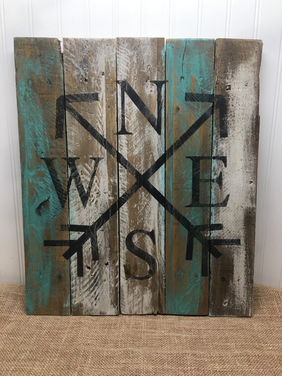 Rustic Pallet Wall Art Compass Sign Wood Rustic Pallet Wall Art Compass Sign Wood