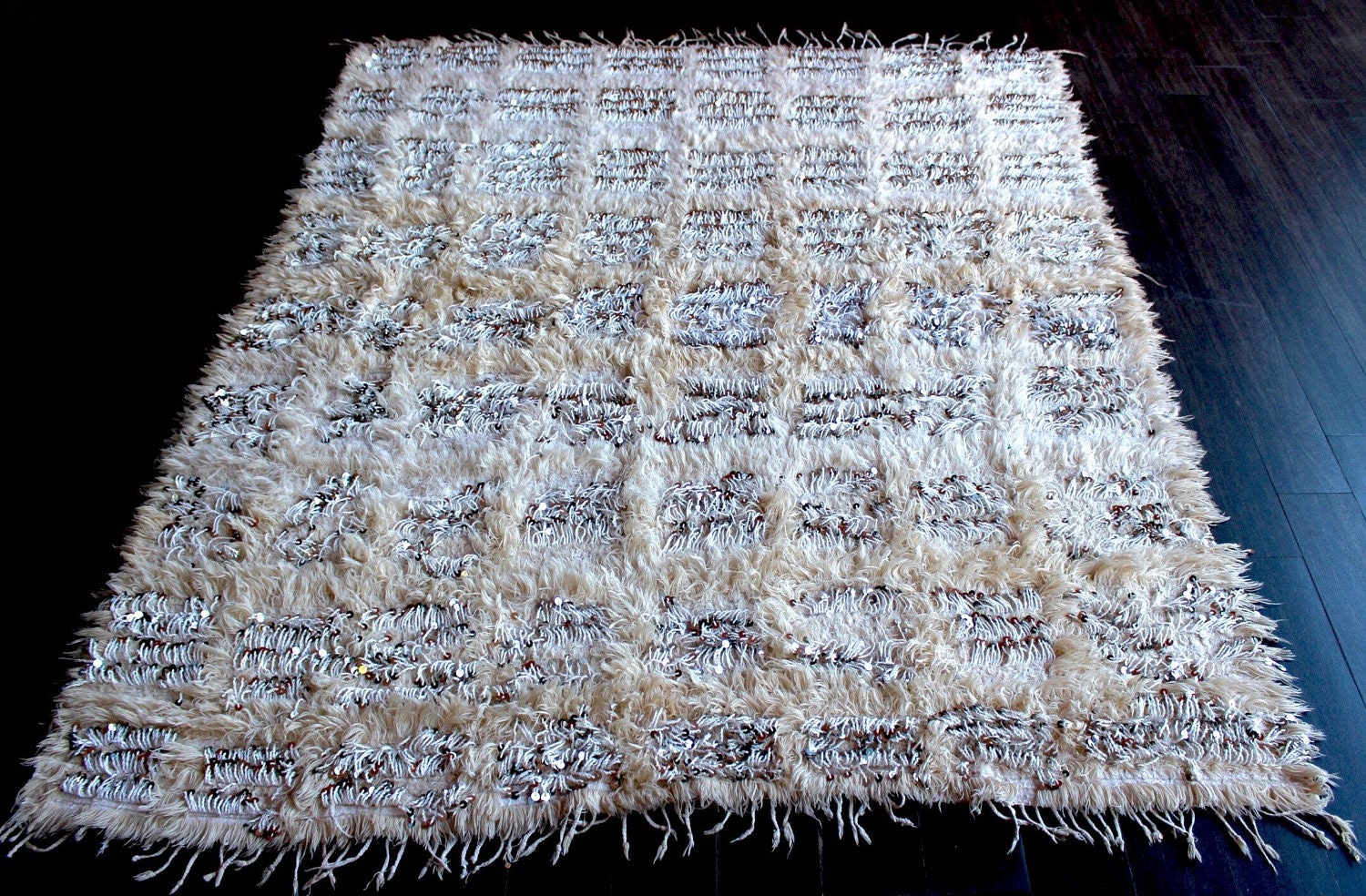 Beautiful Moroccan Handira Blanket