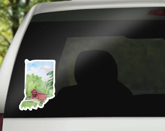 Indiana Vinyl Sticker - Indiana State Decal - Indiana Car Decal - Home State Decal - Laptop Sticker - MacBook Sticker - Indiana Gift