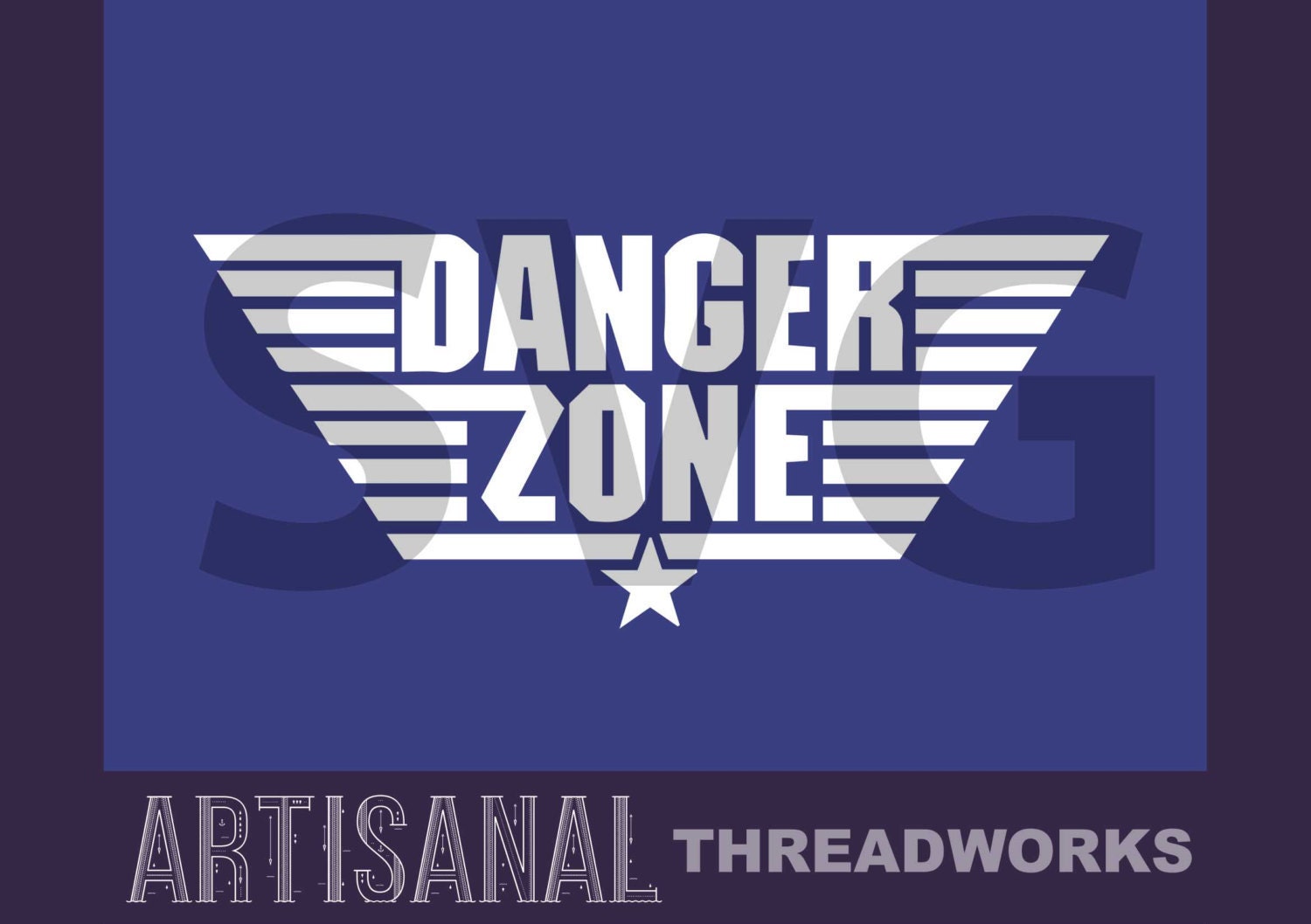 Danger Zone SVG File for Cutting Archer and Top Gun