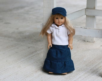18" Doll Clothing | Denim Skirt | Matching Girl and Doll Clothes