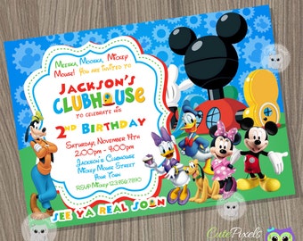 Mickey Mouse Clubhouse Invitation, Mickey Mouse Birthday, Mickey Mouse Clubhouse Party, Mickey Mouse, Clubhouse Birthday, Mickey Birthday