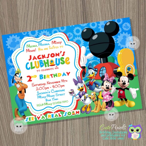 Mickey Mouse Clubhouse Invitations Rhymes 6