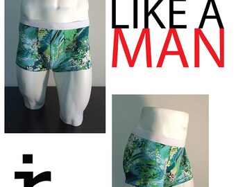 Mens Boxer Brief Trunk Underwear Sewing Pattern