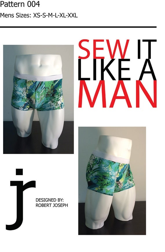 Mens Boxer Brief Trunk Underwear Sewing Pattern