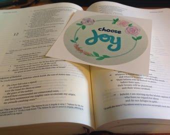 Bible Journaling Sticker / Free Shipping / Choose Joy / Bible Art / Christian Car Decal / Inspirational Sticker / Journaling Stickers
