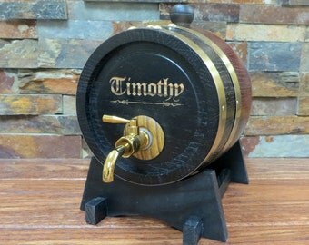 Personalized 1.5 liter Whiskey Barrel - Groomsmen Gift- Best Man- Groom- Wedding- Anniversary- Housewarming - Groomsman- Free Engraving