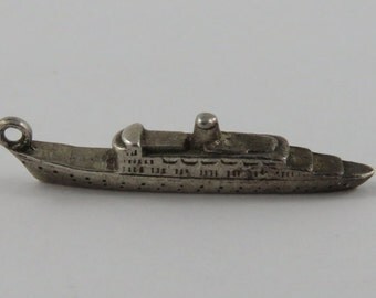 S.S. Statendam Ocean Liner Sterling Silver Vintage Charm For Bracelet