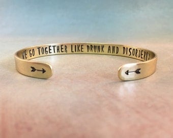 Best Friend Bracelet, Funny Friend Gift, Friendship Bracelet, Best Friend Birthday Gift, Best Friend Jewelry, Gift for Her, Red Fern Studio
