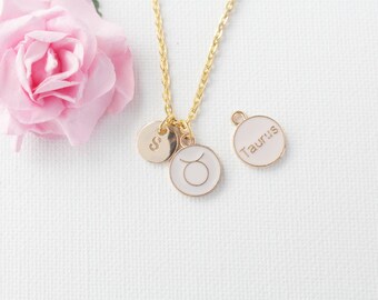 Taurus Zodiac Sign, Astrology Necklace, taurus necklace, star sign necklace,star sign necklace, April and May birthday/ GFZSSNTAU1