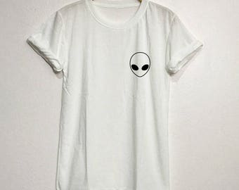 Alien Shirt T-Shirt Gifts Funny Graphic Tee Tops Clothing Unisex Adults Size S M L XL