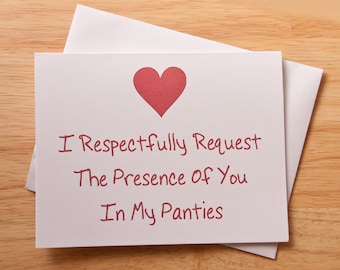 Naughty Card, Dirty Note Card, Birthday Card, Funny Card, Anniversary Card , Sexy Card, Romantic Card, Boyfriend Gift, For Husband, Love