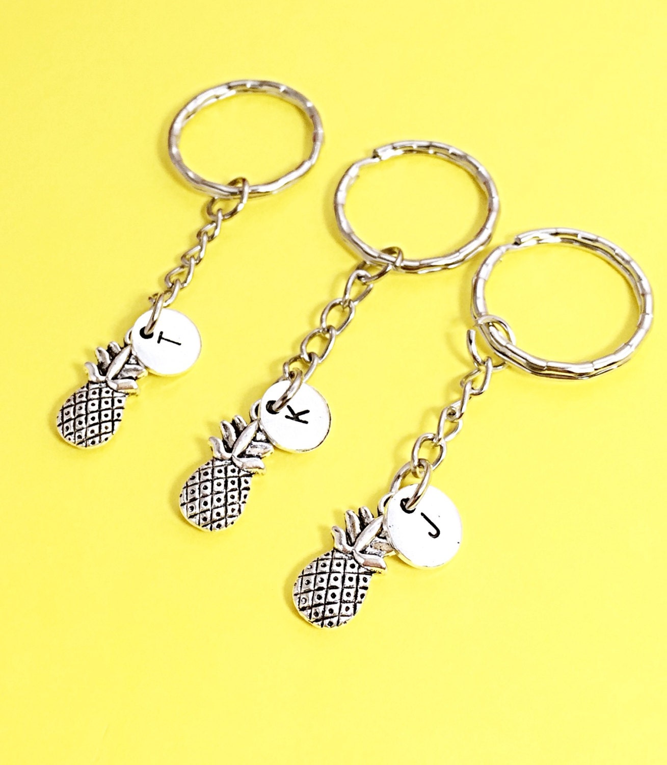 Best friends keychain set of three bff by InspirMeJewelryGifts