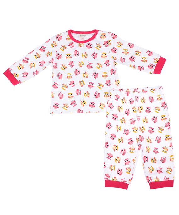 Items similar to Baby girl pajama set, organic cotton newborn