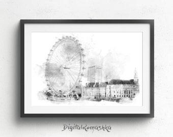 London Wall Art london print london skyline wall art london decor london London Wall Art london print london skyline wall art london decor london