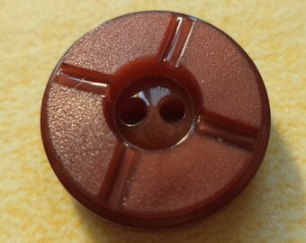 12 small buttons Brown 15 mm (54) Rusty Brown