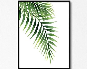 Palm Leaves, Palm Leaf Watercolors, Tropical Wall Art, Leaf Watercolors, Tropical Art, Palm Prints, Palms Poster, Green Wall Art, Posters,