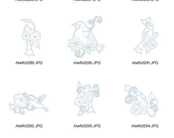 Birds-and-Flowers ( 10 Machine Embroidery Designs from ATW )