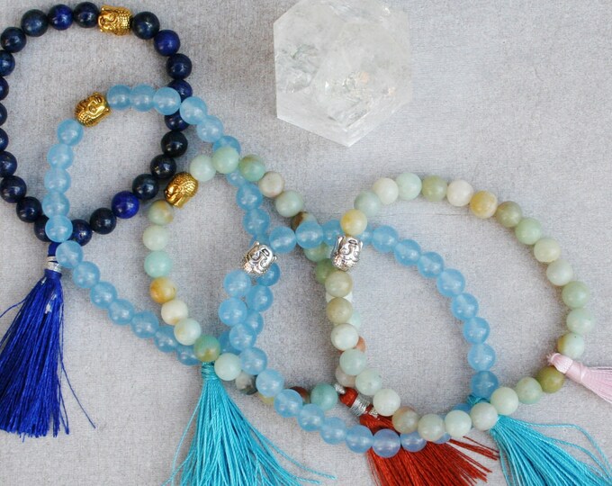 Summer Aquamarin Bracelet, Buddha Head With Tassle Bracelet, Bracelet, Bracelet, Bracelet, Turmalin Hiresh Small Dark Bracelet, Yoga Yoga Gift