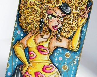 3.0" x 4.0" ACEO-Alyssa Edwards-RuPaul's Drag Race Traditional/Original Art Card