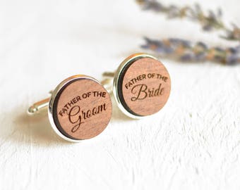 Father Of The Bride Cufflinks Wedding Cufflinks Wood Cufflinks Mens Cufflinks Father Of The Groom Cufflinks Wedding Keepsake For Dad