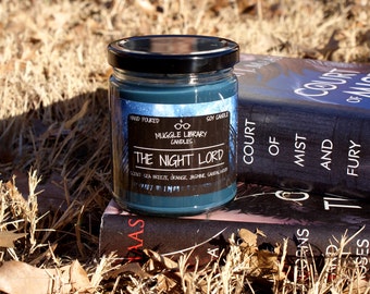 The Night Lord - Rhysand Candle - inspired by A Court of Mist and Fury - hand poured soy candle - 9oz glass jar