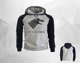 Winter is Coming Hoodie, Game of Thrones Hoodie, House Stark, Eddard Stark, Winter Is Coming Shirts Game Of Thrones Hooded Sweatshirt,