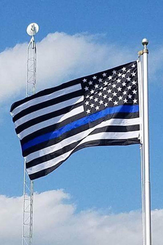 Thin Blue Line US Flag for Law Enforcement Police