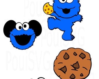 Cookie monster svg | Etsy