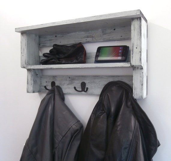Entryway Coat Rack With Storage Coastal Shelves with Hooks