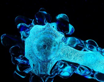 Glow in the Dark Frost Ice Tomb Glass Pipe * Large Pipes * Thick Pipes * Glow * Ice Pipes * Heavy Glass Pipes * Inside Out Pipes * USA