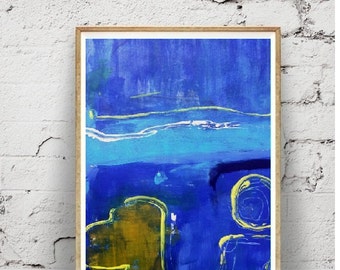 art et collection impression abstrait minimaliste moderne Art, décor bleu marine,imprimable en téléchargementnumérique,affiche grand format