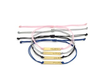 Name Bracelet, Personalized Jewelry, Customizable Bracelet, Bridesmaid Gift, Mens, Best Friend Gift, Bar Bracelet, Friendship, Name Bar, BFF