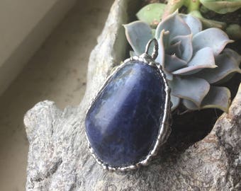 Water amulet Sodalite pendant Dragon treasures magic Wiccan witch