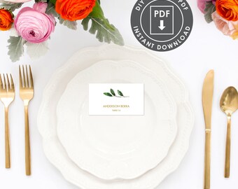 Wedding Place Cards Printable, Printable Place Cards, Place Card Template, Download Place Cards, Wedding Name Cards, Printable Name Card 004