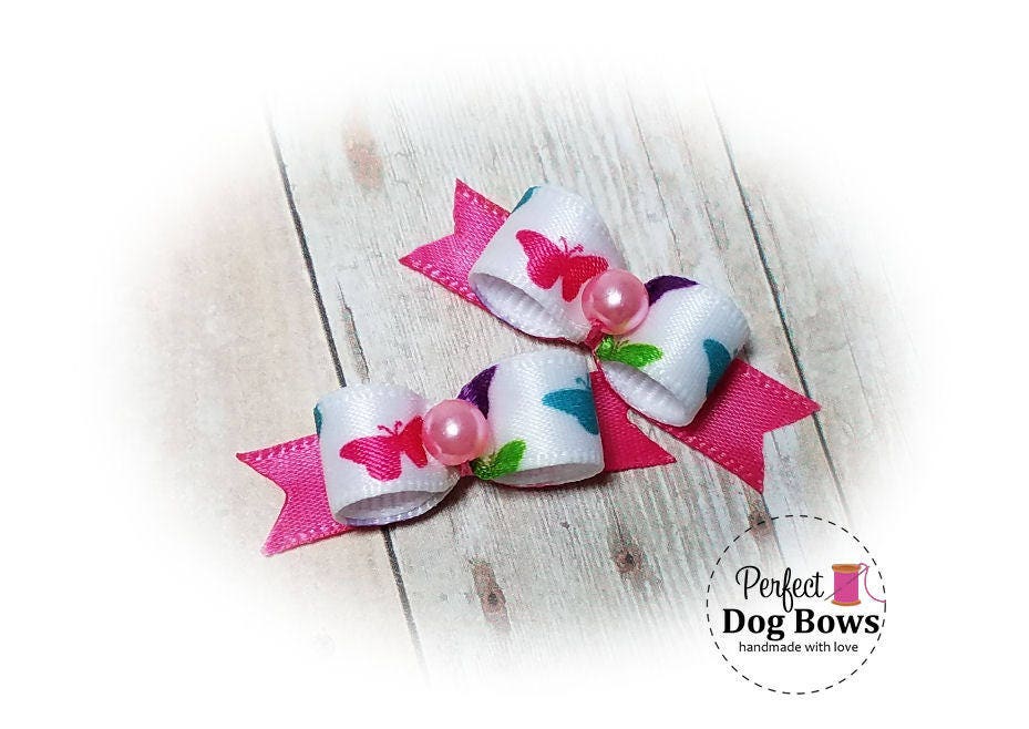 Spring Dog Bows Butterfly Dog Bows Small Pet Bows