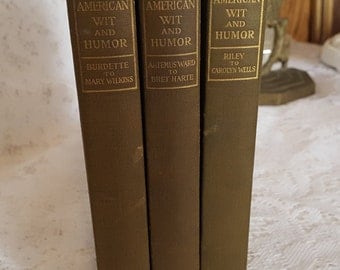 American Wit and Humor 3 Book Collection 1907