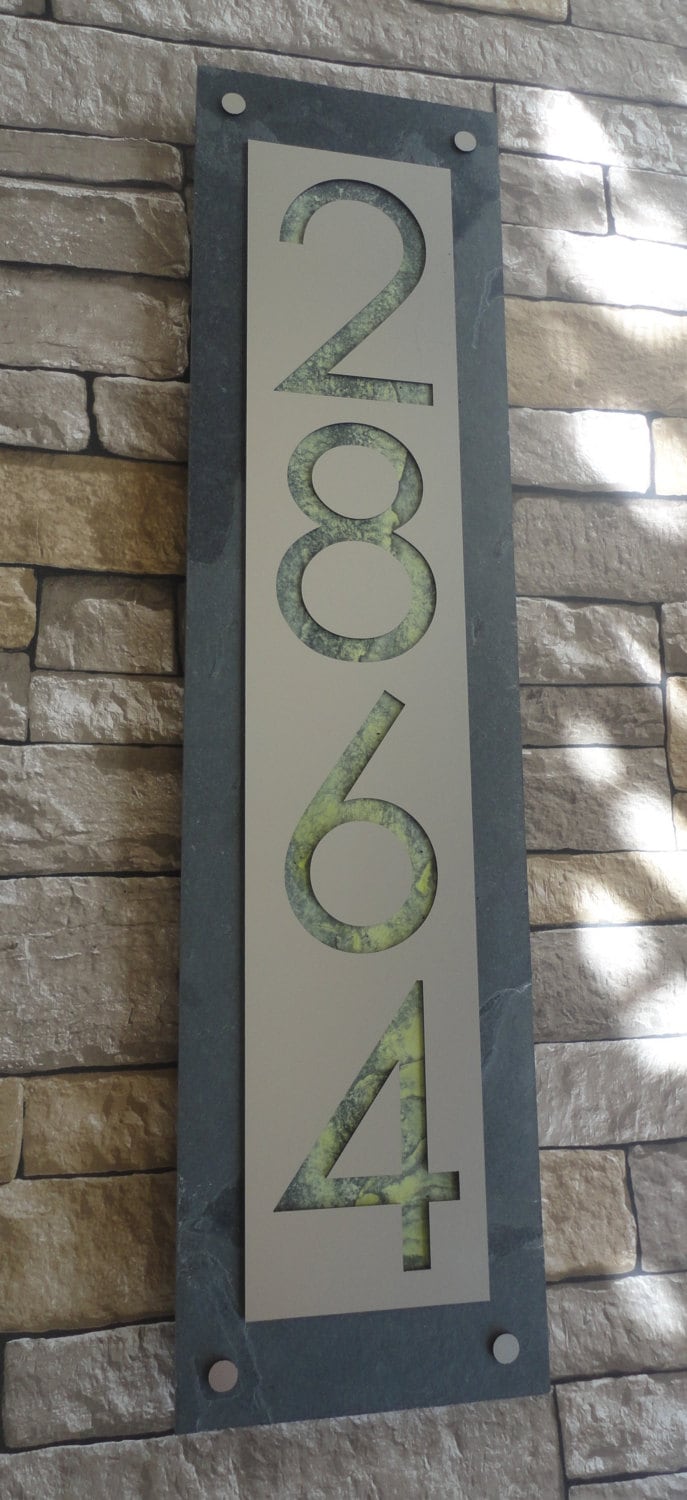 Modern HOUSE NUMBERS Customized Home Address Plaque