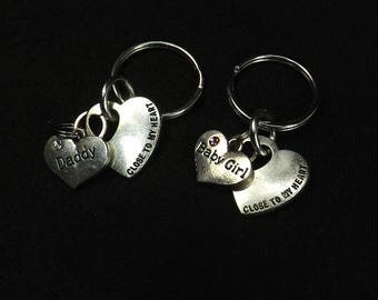 DDLG gift key chains Baby Girl Daddy Dom Close to my heart key chains mature bdsm gift set