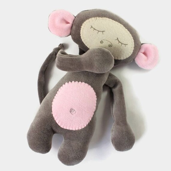 baby stuffed animal monkey lovey plush monkey personalized baby stuffed animal monkey lovey plush monkey personalized