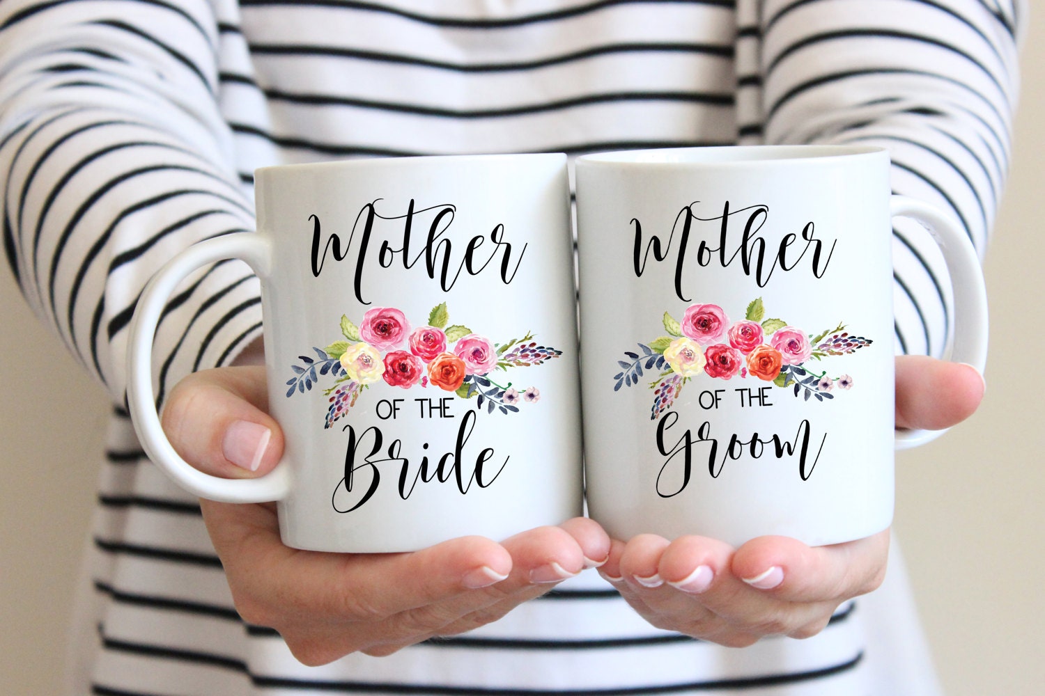 Mother of the Bride Gift Mother of the Groom Gift Mugs for Wedding Gift Set Engagement Announcement Gift for Parents Mug for Mom two mug set